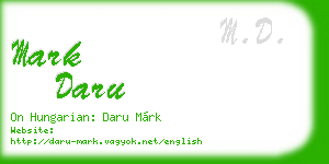 mark daru business card